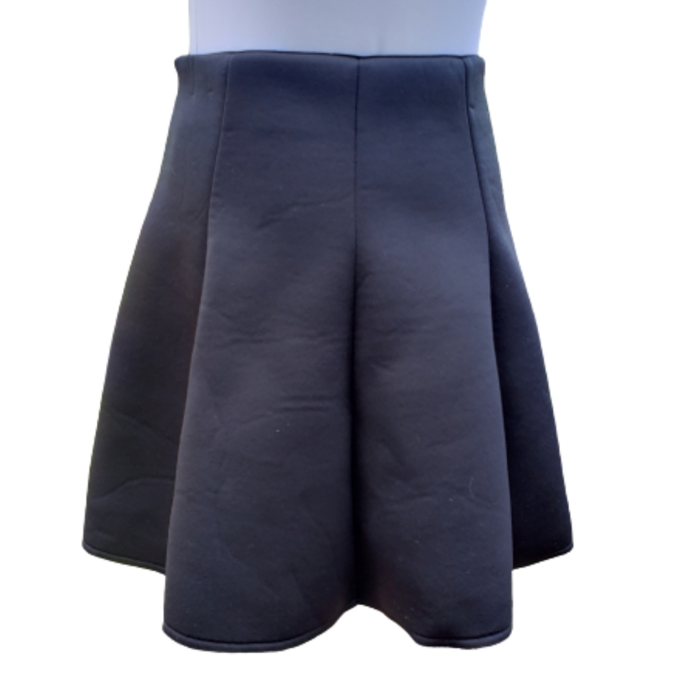 Skirt Scuba Black Stretch Skater Full Sz M TOBI - Picture 4 of 11